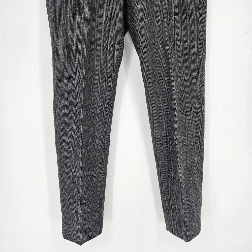 J Crew Bowery Pants Mens 32x32 Gray Wool Polyester Blend Flat Front Casual‎